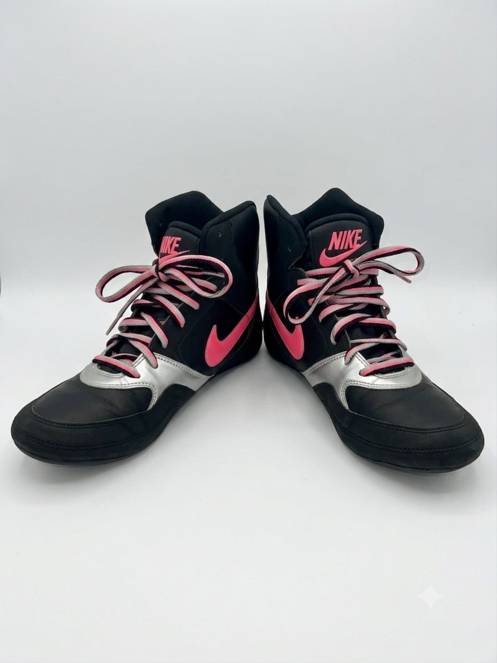 Nike Greco Supreme Women’s Wrestling Shoes Size 9 Black, Silver & Hot Pink